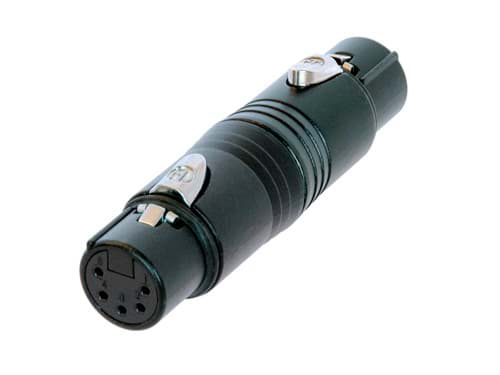 adapter XLR-5p-female <> XLR-5p-female zwart