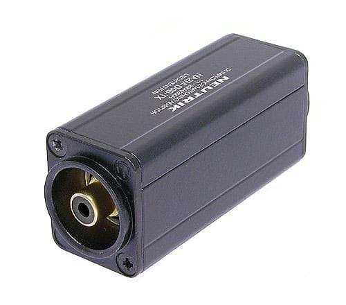adapter audio+trafo / XLR-male <> RCA female zwart