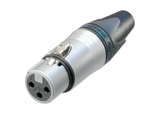 XLR kabeldeel 3 pin bus high temperature chroom