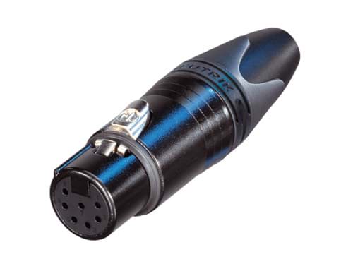 XLR kabeldeel 7 pin bus zwarte behuizing zilvercontacten XX