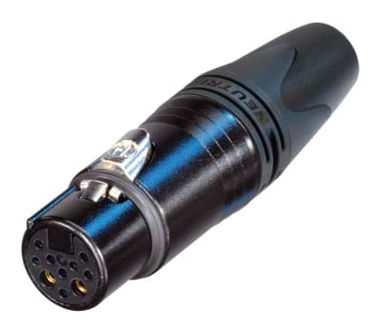 XLR kabeldeel 10 pin bus zwarte behuizing goudcontacten XX