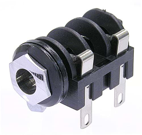 M-Line mono jack unswitched chrome ferrule solder lugs