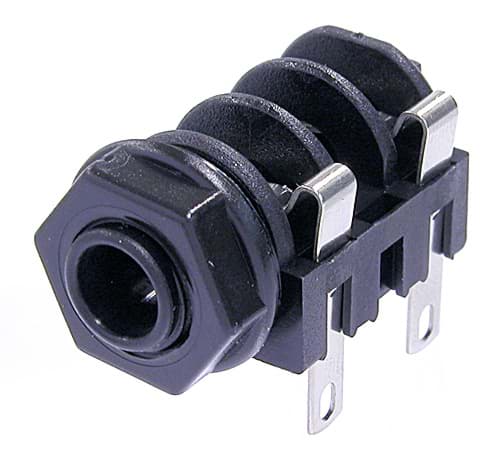 M-Line mono jack unswitched full threaded nose solder lugs