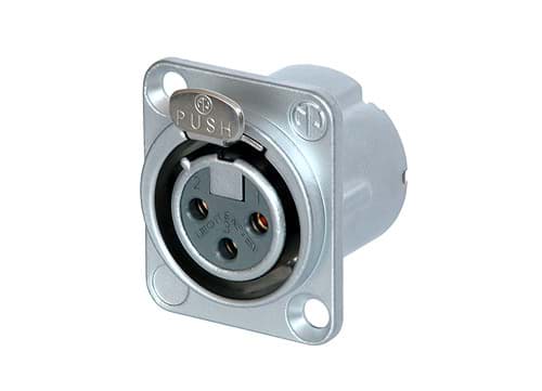 XLR chassis DLX 3 pin bus high temperature chroom
