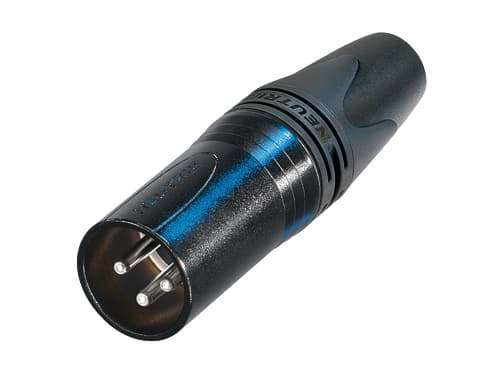 XLR kabeldeel 3 pin pen zwarte behuizing Ag contact d8-10mm BULK