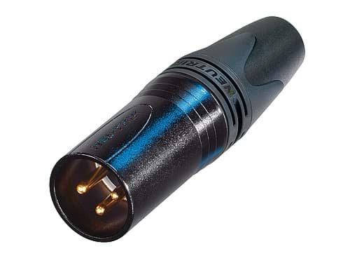 XLR kabeldeel 3 pin pen zwarte behuizing Au contact d8-10mm BULK
