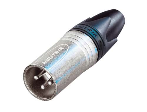 XLR kabeldeel 3 pin pen nikkel behuizing zilvercontacten krimp