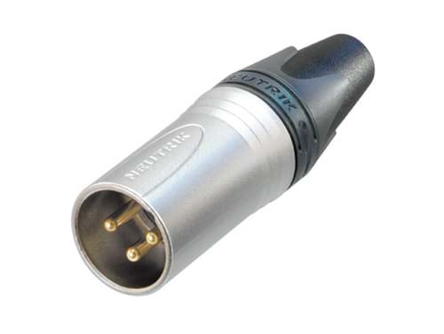 XLR kabeldeel 3 pin pen high temperature chroom