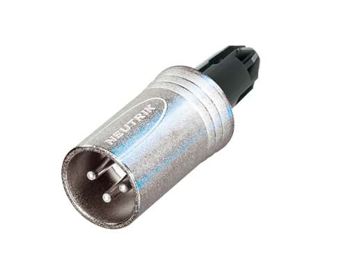 XLR kabeldeel 3 pin pen nikkel behuizing zilvercontacten XX geen tule