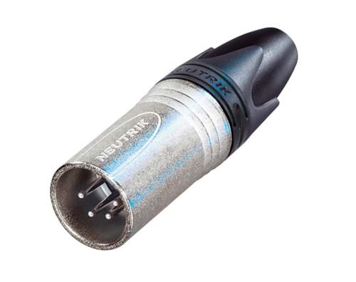 XLR kabeldeel 4 pin pen nikkel behuizing zilvercontacten XX