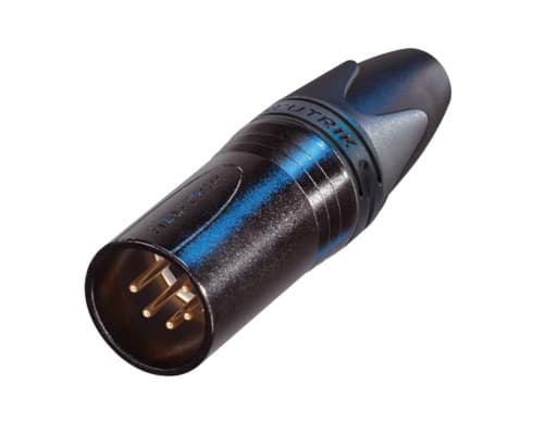 XLR kabeldeel 5 pin pen zwarte behuizing goudcontacten XX