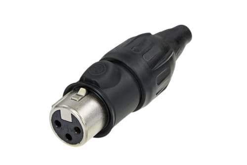 XLR kabeldeel 3 pin bus TOP IP65 goudcontacten