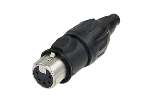 XLR kabeldeel 5 pin bus TOP IP65 goudcontacten