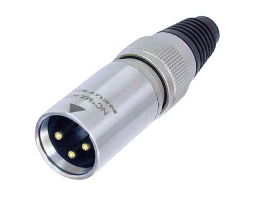 XLR kabeldeel 3 pin pen RVS behuizing goudcontacten