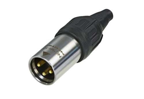XLR kabeldeel 3 pin pen TOP IP65 goudcontacten