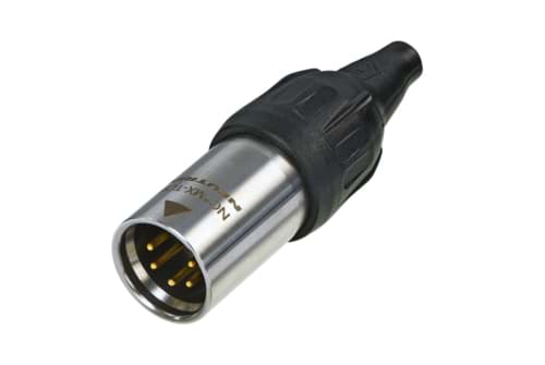 XLR kabeldeel 5 pin pen TOP IP65 goudcontacten