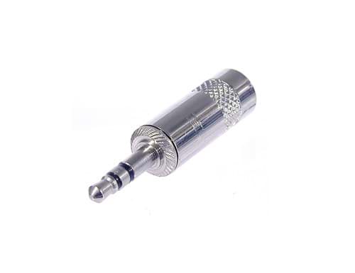 jack 3,5mm steker 3-polig nikkel