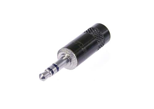 jack 3,5mm steker 3-polig zwart