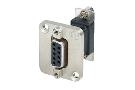 adapter D-sub  9p female <> female in D-housing nickel