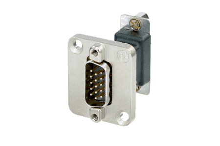 adapter D-sub 15p male <> female in D-housing nickel