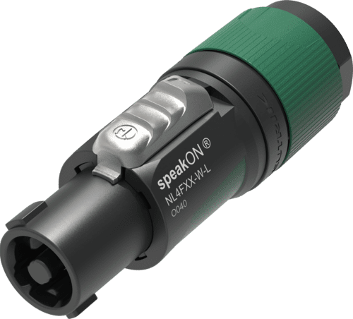 speakON 4-polig steker XX tule groen kd=10-16mm