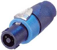 speakON 4-polig steker tule donkergrijs BULK
