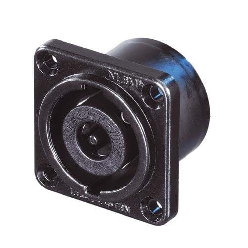 speakON 8-polig chassis zwart tab 4,8x0,5mm