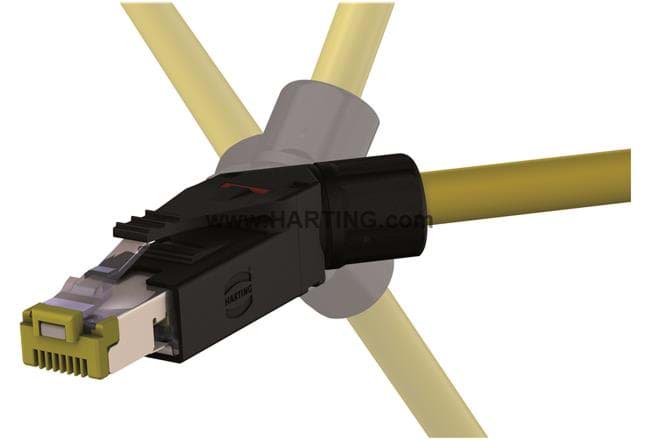 RJ45 field connector CAT6A 45gr 4 posities