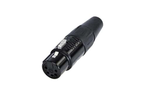 XLR kabeldeel 5 pin bus zwarte behuizing zilvercontact REAN