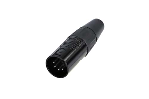 XLR kabeldeel 5 pin pen zwarte behuizing zilvercontact REAN