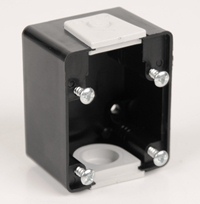 opbouwbehuizing voor inbouwcontactdoos 50x62mm zwart ABL