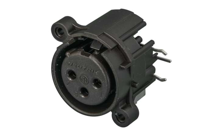 XLR chassis A 3 pin bus PCB-HR with retention spring