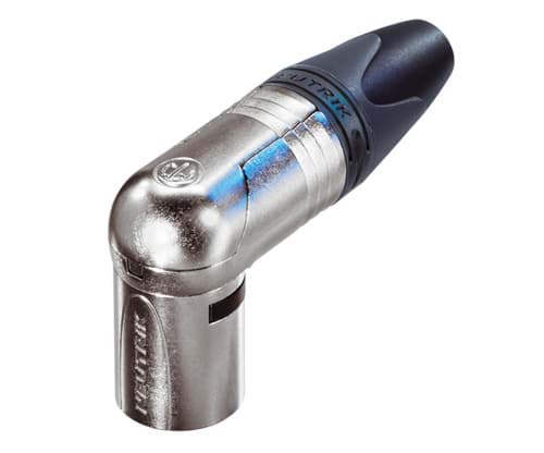 XLR kabeldeel haaks 4 pin pen nikkel behuizing zilvercontacten RX