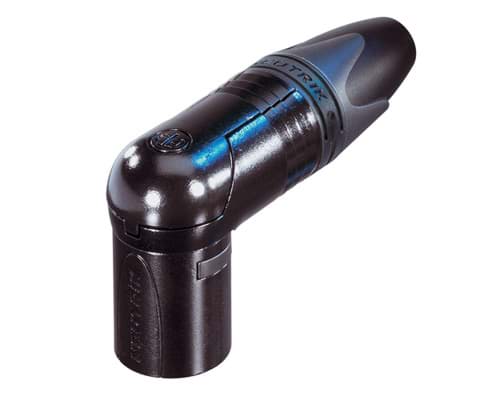 XLR kabeldeel haaks 5 pin pen zwarte behuizing goudcontacten RX