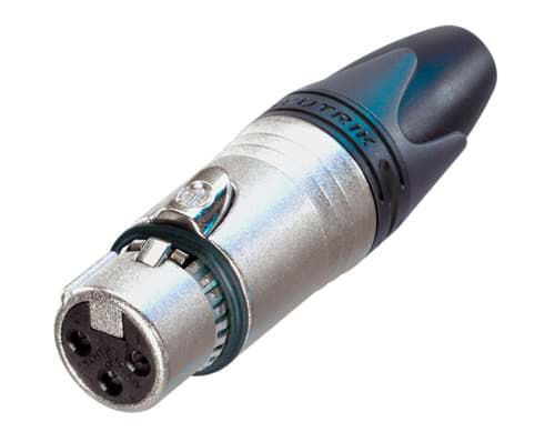 XLR kabeldeel 3 pin bus EMC nikkel behuizing