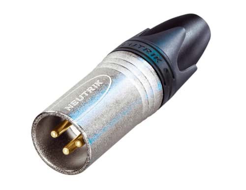 XLR kabeldeel 3 pin pen EMC nikkel behuizing