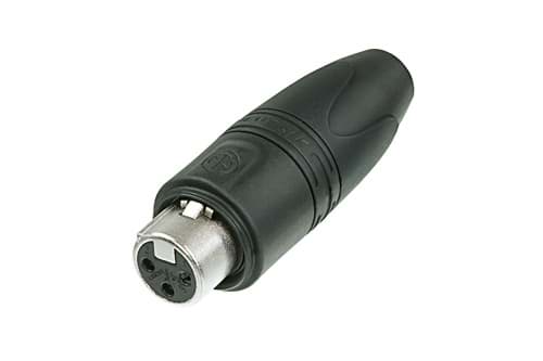 XLR kabeldeel 3 pin bus nikkel behuizing goudcontacten IP67 BULK