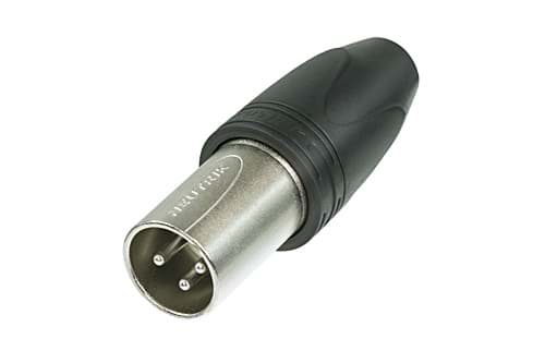 XLR kabeldeel 3 pin pen nikkel behuizing goudcontacten IP67 BULK