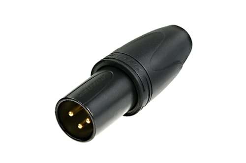 XLR kabeldeel 3 pin pen zwarte behuizing goudcontacten IP67 BULK