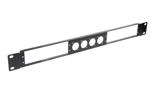frontplaat 1HE  2x Neutrik Dante Interface en 4x gat D-size