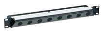 frontplaat 1HE  8x gat D 30g schuin