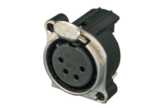 XLR chassis B 4p female PCB-H
