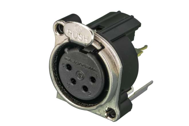XLR chassis B 4p female PCB-V