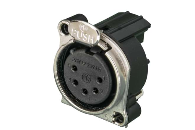 XLR chassis B 5p female PCB-H