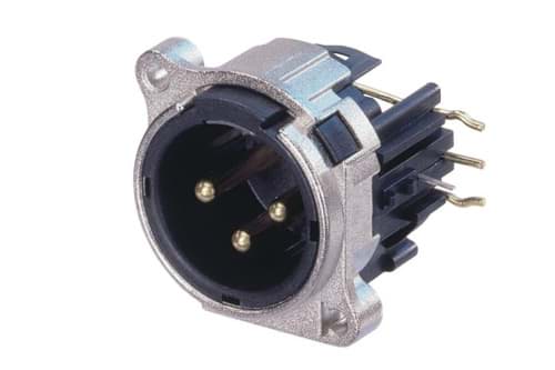 XLR chassis B 3p male PCB-HR