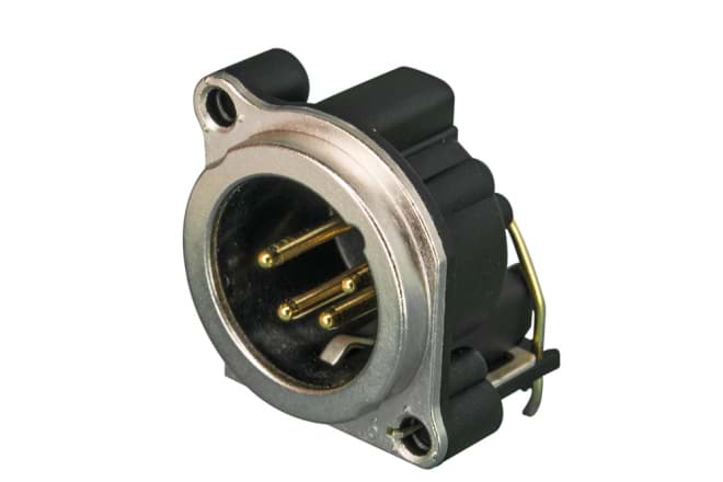 XLR chassis B 4p male PCB-H