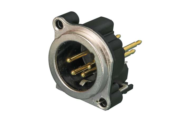 XLR chassis B 4p male PCB-V