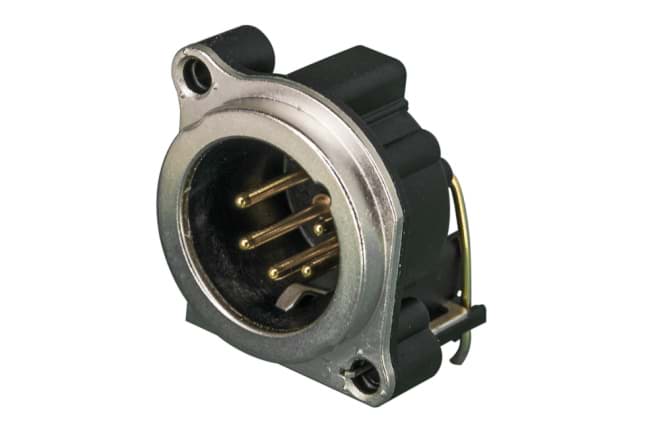 XLR chassis B 5p male PCB-H