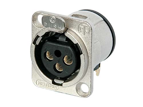 XLR chassis D 3p female PCB-H