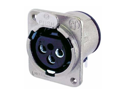 XLR chassis D 3p female PCB-H M3
